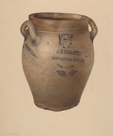 Crock, c. 1940. Creator: Joseph Goldberg