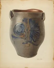 Crock, c. 1953. Creator: John Fisk