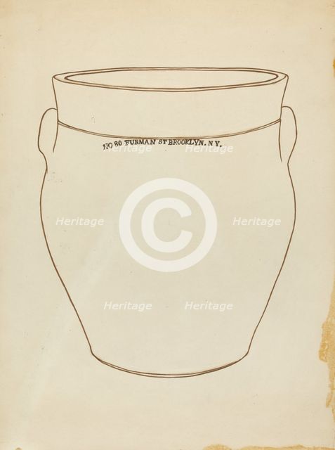 Crock, c. 1953. Creator: Yolande Delasser.