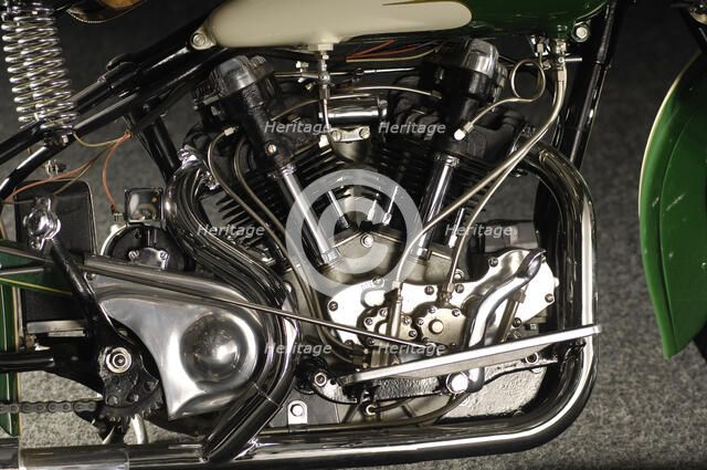 Crocker big tank V twin 1937. Artist: Simon Clay.