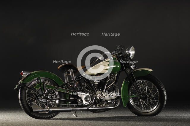 Crocker big tank V twin 1937. Artist: Simon Clay.