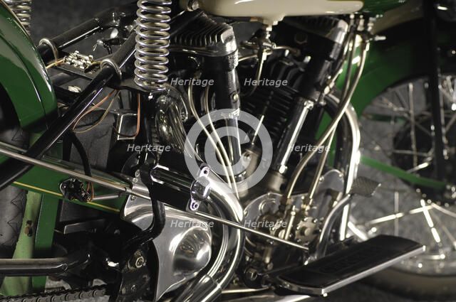 Crocker big tank V twin 1937. Artist: Simon Clay.