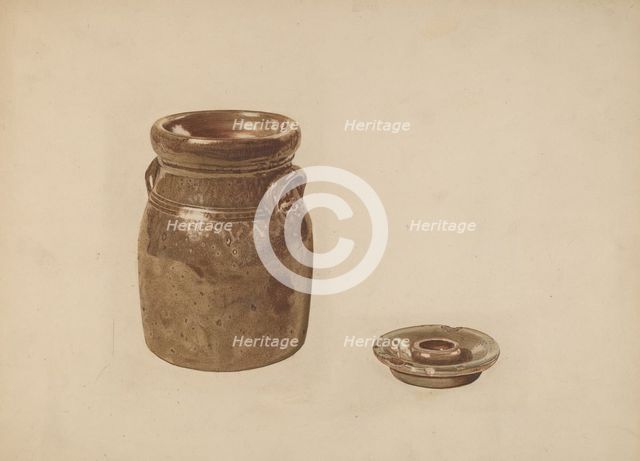 Crockery Churn, c. 1941. Creator: Margaret Golden.