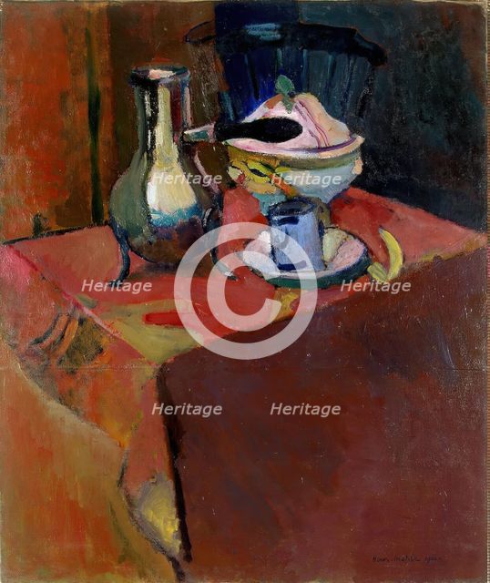 Crockery on a Table, 1900. Creator: Henri Matisse.
