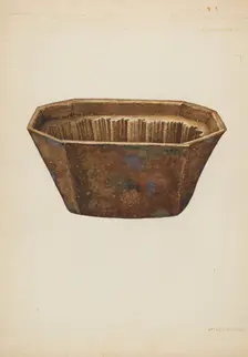 Crockery Mold, c. 1939. Creator: William Kieckhofel