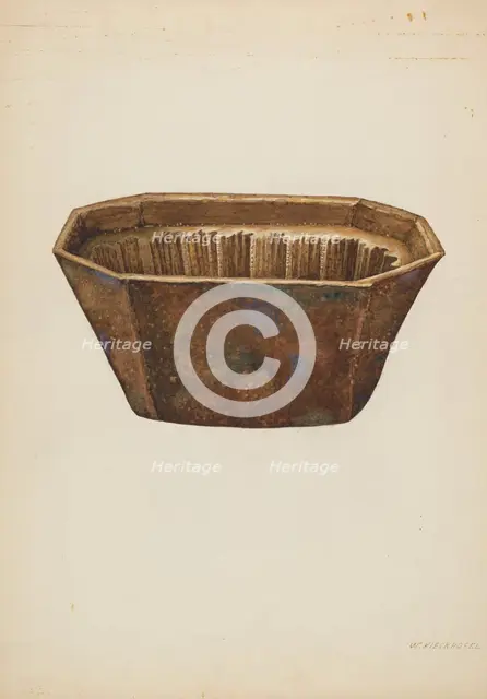 Crockery Mold, c. 1939. Creator: William Kieckhofel.