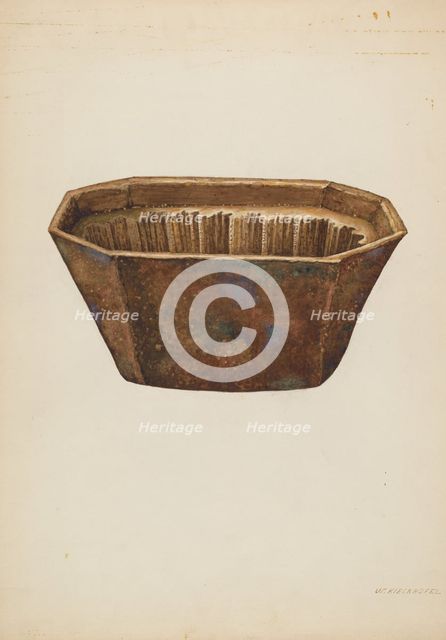 Crockery Mold, c. 1939. Creator: William Kieckhofel.