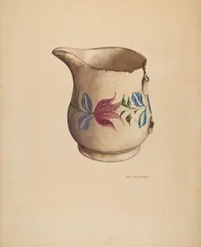 Crockery Pitcher, probably 1940. Creator: Doris Hollingsworth