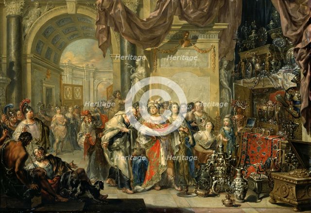 Croesus and Solon. Artist: Platzer, Johann Georg (1704-1761)