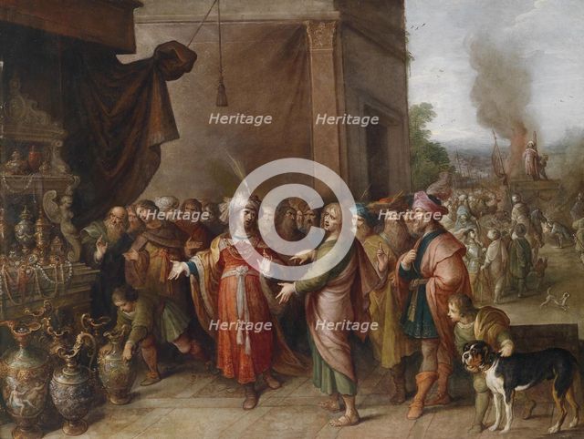 Croesus showing Solon his Treasures. Artist: Francken, Frans, the Younger (1581-1642)