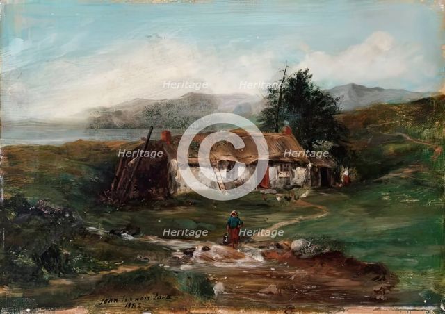 Croft Scene, 1882. Creator: John Francis Faed.