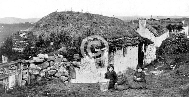 Crofters' houses, Stornoway, Lewis, Western Isles, Scotland, 1924-1926.Artist: Valentine & Sons Ltd