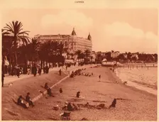 Croisette Promenade - Beach and Casino, Cannes 1930. Creator: Unknown