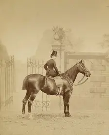 Croissette; Portrait of Equestrian, about 1880. Creator: Louis-Jean Delton
