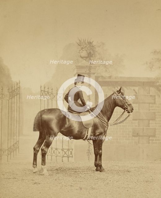 Croissette; Portrait of Equestrian, about 1880. Creator: Louis-Jean Delton.
