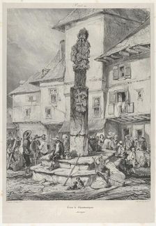 Croix de Chaudesaigues, 1831. Creator: Godefroy Engelmann