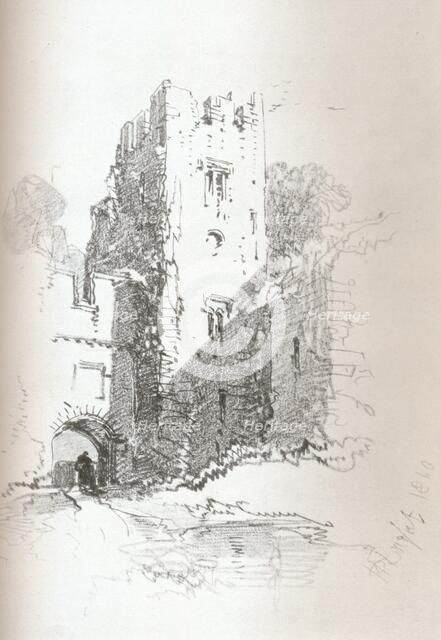 'Crookston Castle, near Paisley', 1840. Artist: Henry Bright.
