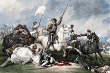 Cromwell at the Battle of Marston Moor 1886. Artist: John J Crew