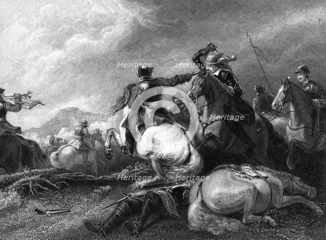 Cromwell at the Battle of Marston Moor, 2 July 1644, (19th century).  Creator: Unknown.