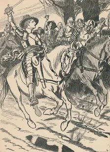 Cromwell Leads His Ironsides To Battle c1907