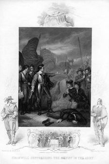 Cromwell Suppressing the Mutiny in the Army c1640s, (19th century). Artist: J Rogers