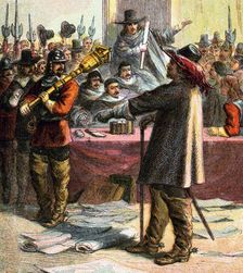 Cromwell Turns Out Parliament 17th century, (c1850)