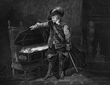 Cromwell viewing the dead body of Charles I, 1649, (19th century). Creators: J Rogers, Unknown