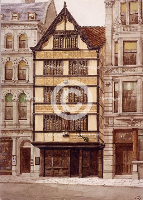 Crosby Hall, Bishopgate, London, 1860. Artist: JL Stewart