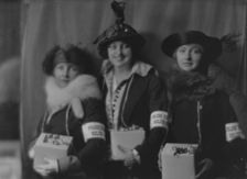 Crosbie, Violet, Miss, and other members of Polish relief group, portrait photograph, 1916. Creator: Arnold Genthe