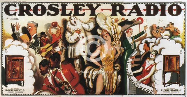 Crosley Radio, 1930. Creator: Mauzan, Achille (1883-1952).