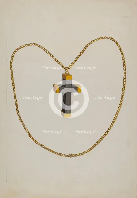Cross and Chain, c. 1937. Creator: Tulita Westfall.