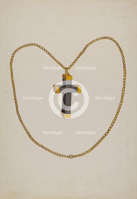 Cross and Chain, c. 1937. Creator: Tulita Westfall.