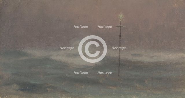 Cross and wave, Brittany, c.1905. Creator: Henry Brokman.