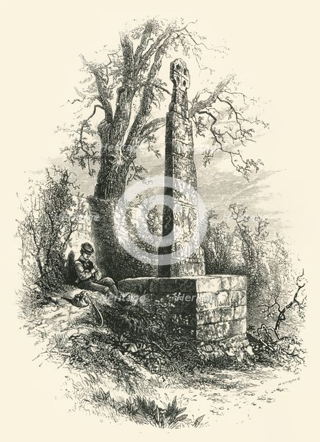 'Cross at Carew', c1870.