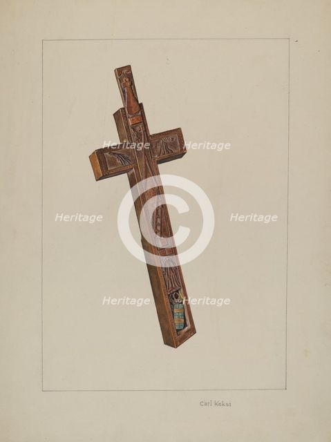 Cross, c. 1937. Creator: Carl Keksi.