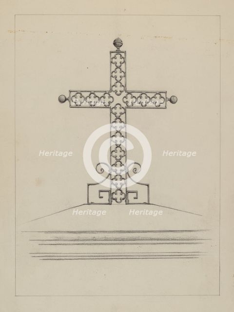 Cross, c. 1937. Creator: Arelia Arbo.