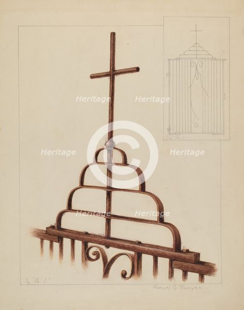 Cross, c. 1937. Creator: Manuel G. Runyan.