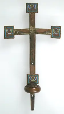 Cross, European, 19th century (12th century style). Creator: Unknown