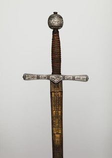 Cross Hilt Sword, hilt, British, London; blade, German, Solingen, 1600-1625. Creator: Clemens Horn