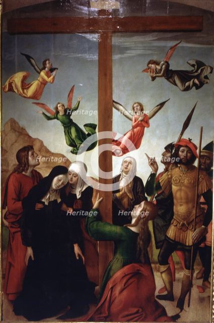  'Cross in the Calvary', 1510, oil on board by Juan de Borgoña.