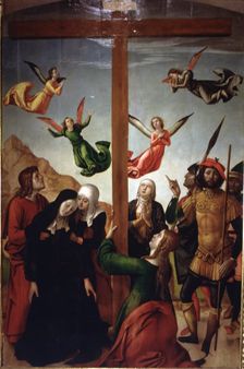 Cross in the Calvary 1510, oil on board by Juan de Borgoña