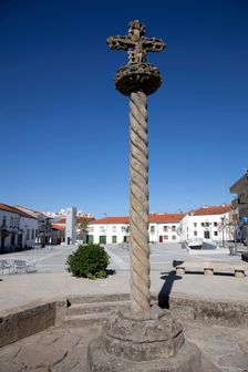Cross in the city square, Castelo Branco, Portugal, 2009. Creator: Samuel Magal