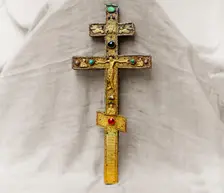Cross of Abbot Vassian, vestry of the Ipatievsky Monastery, Kostroma, 1911. Creator: Sergey Mikhaylovich Prokudin-Gorsky