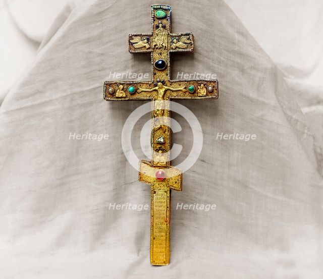 Cross of Abbot Vassian, vestry of the Ipatievsky Monastery, Kostroma, 1911. Creator: Sergey Mikhaylovich Prokudin-Gorsky.