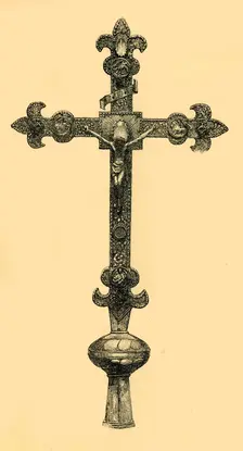 Cross, mid 14th century?, (1881). Creator: M Sullivan