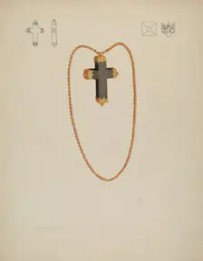 Cross Necklace, 1935/1942. Creator: Tulita Westfall