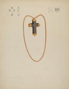 Cross Necklace, 1935/1942. Creator: Tulita Westfall