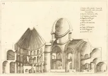 Cross-Section of the Church of the Holy Sepulchre, 1619. Creator: Jacques Callot
