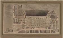 Cross Section of the Hôtel de Ville Seen in Perspective…, 1739-1740. Creator: Jacques-François Blondel (French, 1705-1744)