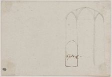 Cross Section of a Gothic Church [verso], probably c. 1788. Creator: Benjamin West